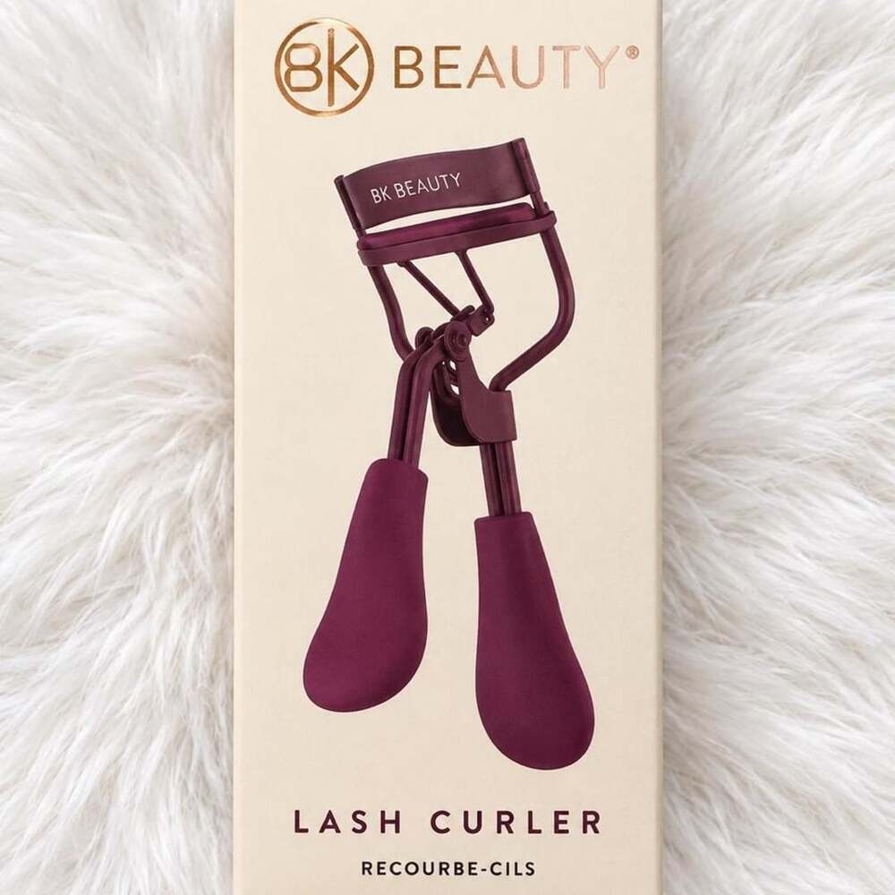 BK Beauty Lash Curler Purple Metal Soft Touch Grip New